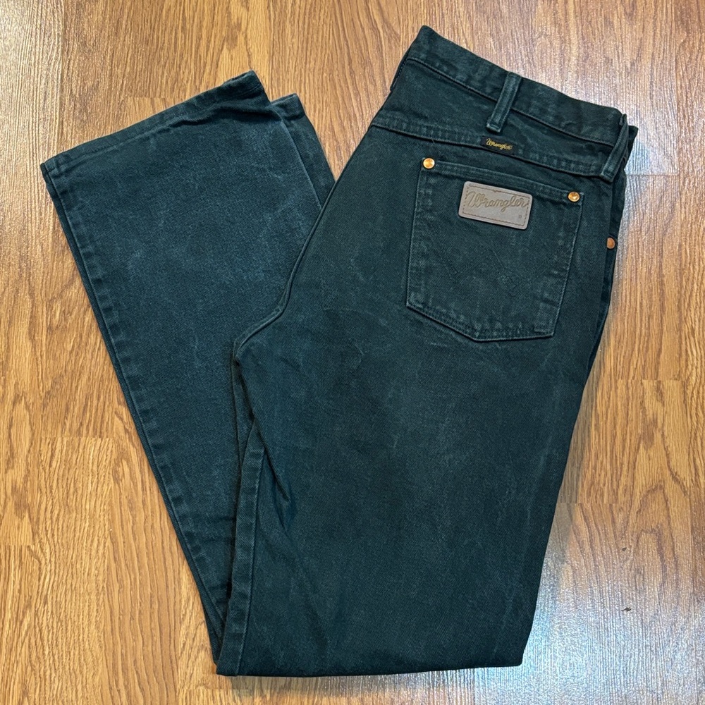 Wrangler Men's Straight Jeans in Dark Green